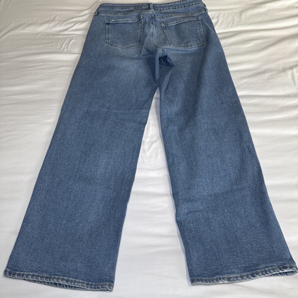 Old Navy Mid Rise Womens 10 Wide Leg Stretch Zip Fly Retro Medium Blue Wash EUC - Picture 11 of 12